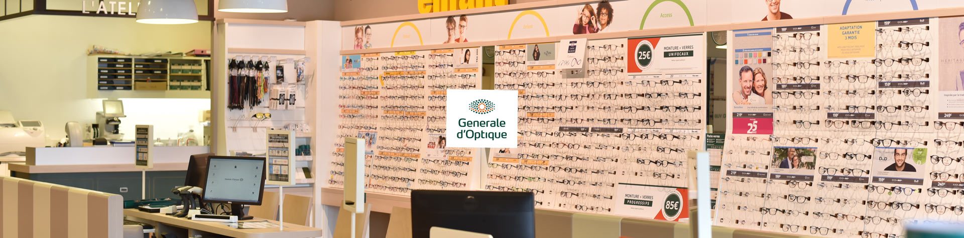 Photo bannière avec logo general-optique