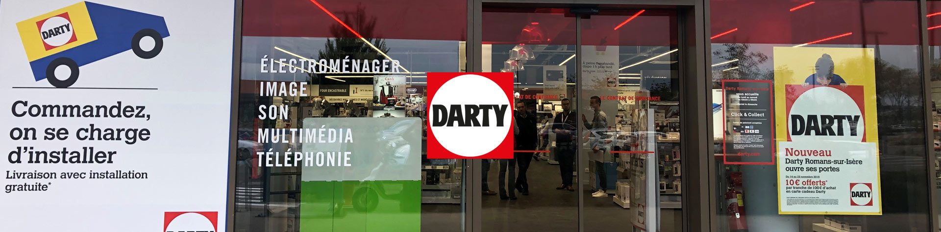 Photo bannière avec logo Darty