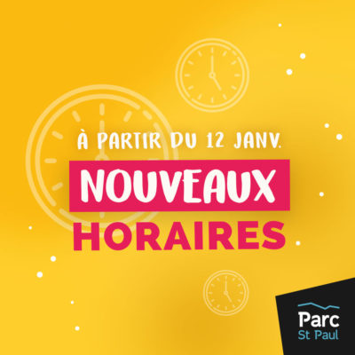 nouveaux horaires couvre feu magasin parc saint paul