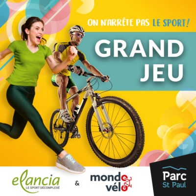 Jeu sport arrivée elancia et mondovelo au Parc Saint Paul